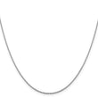 14K White Gold 1.40mm D/C Oval Link Chain
