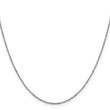 14K White Gold 1.25mm D/C Rolo Chain