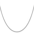 14K White Gold 1.5mm D/C Rolo Chain