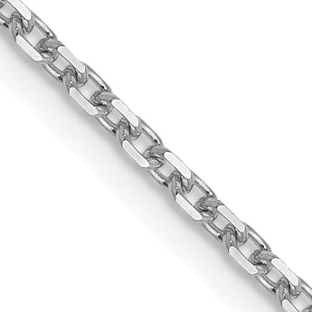 14K White Gold 1.5mm D/C Rolo Chain