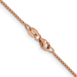 14K Rose Gold 1mm D/C Open Franco Chain