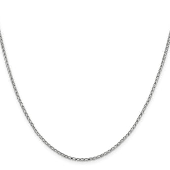 14K White Gold 2.1mm D/C Open Franco Chain