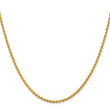 14K 2.25mm Solid Regular Rope Chain