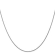 14K White Gold 1mm D/C Spiga Chain