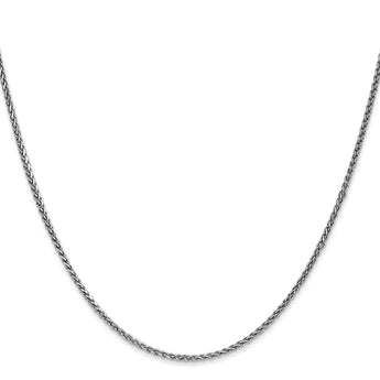 14K White Gold 1.4mm Solid D/C Spiga Chain