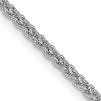 14K White Gold 1.4mm Solid D/C Spiga Chain