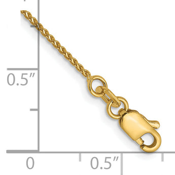 14K 1mm D/C Spiga Chain Anklet