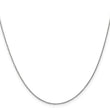 14K White Gold .9mm Round Cable Chain