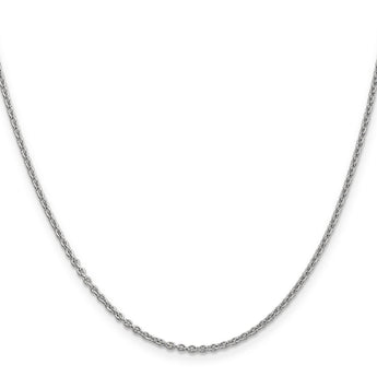 14K White Gold 1.8mm Round Cable Chain