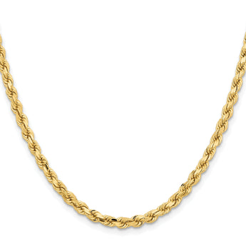 14K 4.25mm Diamond-Cut Rope Chain