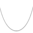 14K White Gold 1mm Concave Box Chain