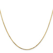14K 1.10mm Concave Box Chain