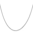 14K White Gold 1.2mm Concave Box Chain