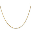 14K 1.3mm Concave Box Chain