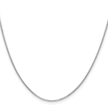 14K White Gold 1.3mm Concave Box Chain