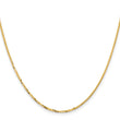 14K 1.45mm Concave Box Chain