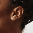 Inverness 14K Polished 3mm CZ Short Post Earrings - Birthstone Company