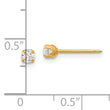 Inverness 14K Polished 3mm CZ Short Post Earrings