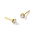 Inverness 14K Polished 3mm CZ Short Post Earrings - Birthstone Company