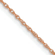 14K Rose Gold 24 inch Carded .7mm Cable Rope with Spring Ring Clasp Chain
