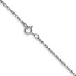 14K White Gold Polished Cable Chain Necklace with Rhodium Finish - 14