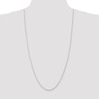 10K White Gold 2.5mm Diamond-Cut Lightweight Rope Chain