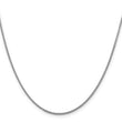 10K White Gold 1.5mm  D/C Wheat Chain
