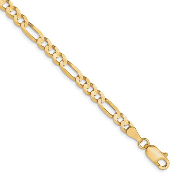 10K 4mm Concave Figaro Chain