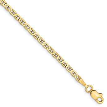 10K 2.4mm Flat Anchor Chain Anklet