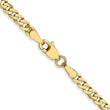 10K 2.4mm Flat Beveled Curb Chain - Birthstone Company