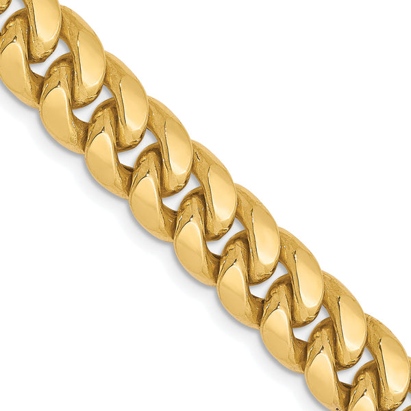 10K 7.3mm Semi-Solid Miami Cuban Chain - Birthstone Company