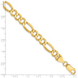 10K 7.3mm Semi-Solid Figaro Chain