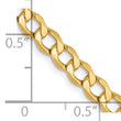 10K 4.3mm Semi-Solid Curb Chain