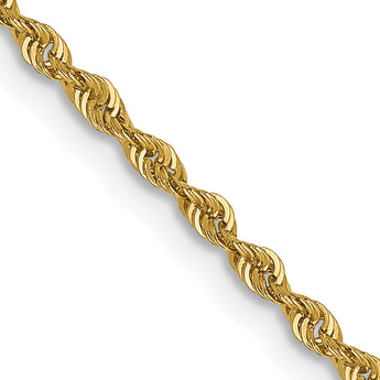 14K 1.6mm Solid Regular Rope Chain