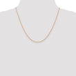 14K Rose Gold 16 inch Carded 1.15mm Cable Rope with Spring Ring Clasp Chain