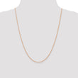 14K Rose Gold 16 inch Carded 1.15mm Cable Rope with Spring Ring Clasp Chain