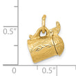 14k 3-D Beer Stein Lid Opens Charm