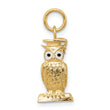 14K Graduation Owl Charm with Enamel