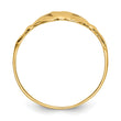 14k Childs Polished Claddagh Ring