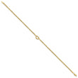 14k Diamond-cut Open Heart Rope Anklet