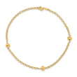 14k Puff Heart 10in Anklet