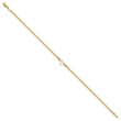 14k Fancy Heart 9inch Anklet