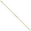 14k Fancy Heart 9inch Anklet - Birthstone Company