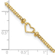 14k Fancy Heart 9inch Anklet - Birthstone Company
