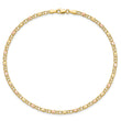 14k and Rose Rhodium X's and Hearts 5.5in Child's Bracelet