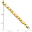 14k Polished Double-Sided Heart 5.5in Child's Bracelet