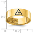 IBGoodman 10k Men's Polished with Black Enamel 14th Degree Grand Elect Masonic Ring