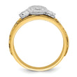 IBGoodman 10k Two-tone Men's Polished and Textured with Multi-color Enamel Active 33rd Degree Masonic Ring