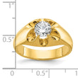 14k 1 carat Lab Grown Diamond VS/SI+ G+ Complete Men's Ring, Size 10 - Birthstone Company