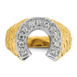 10k Two-tone IBGoodman Men's Horseshoe Diamond Complete Ring
